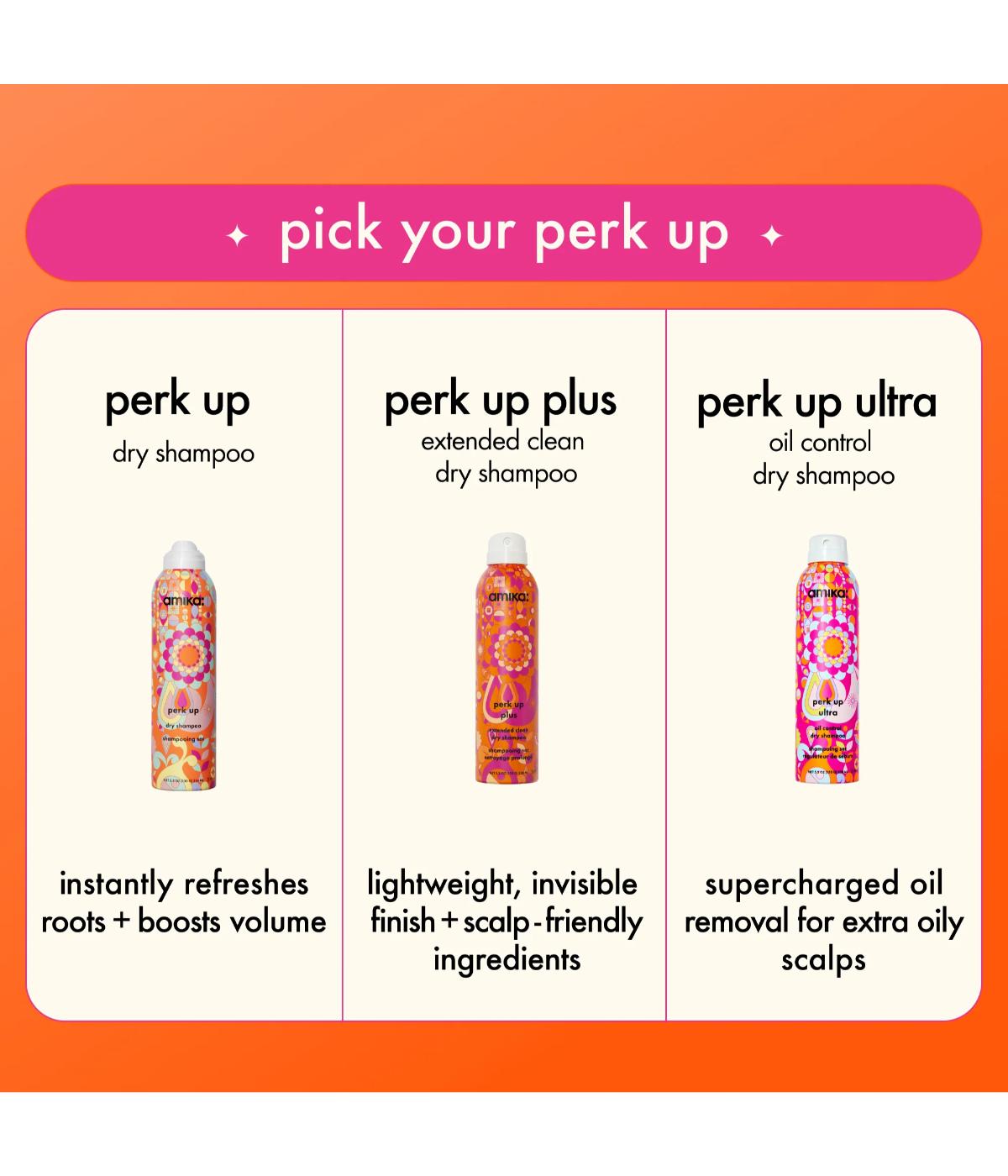 Amika Perk Up Plus Ultra Oil Control Dry Shampoo 250ml