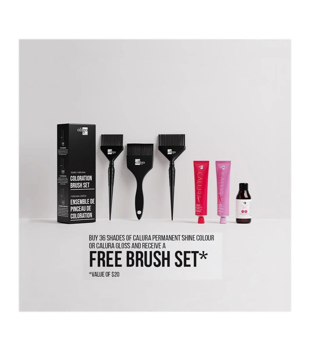 OLIGO CALURA FREE JLADNER BRUSH SET WITH 36 SHADES