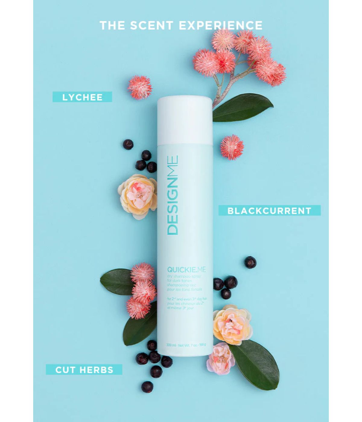 DM 330ml QUICKIE.ME Dry Shampoo Dark Tones +Travel Size