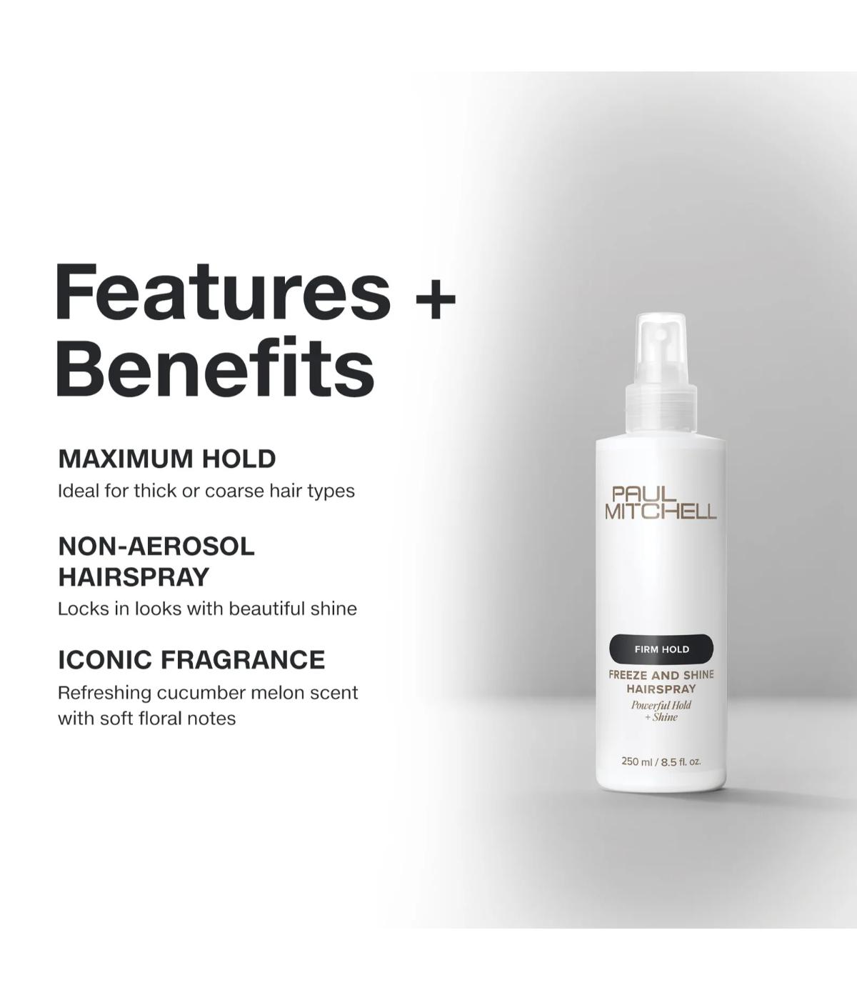 PM Freeze & Shine Hairspray 500ml (Restaged)