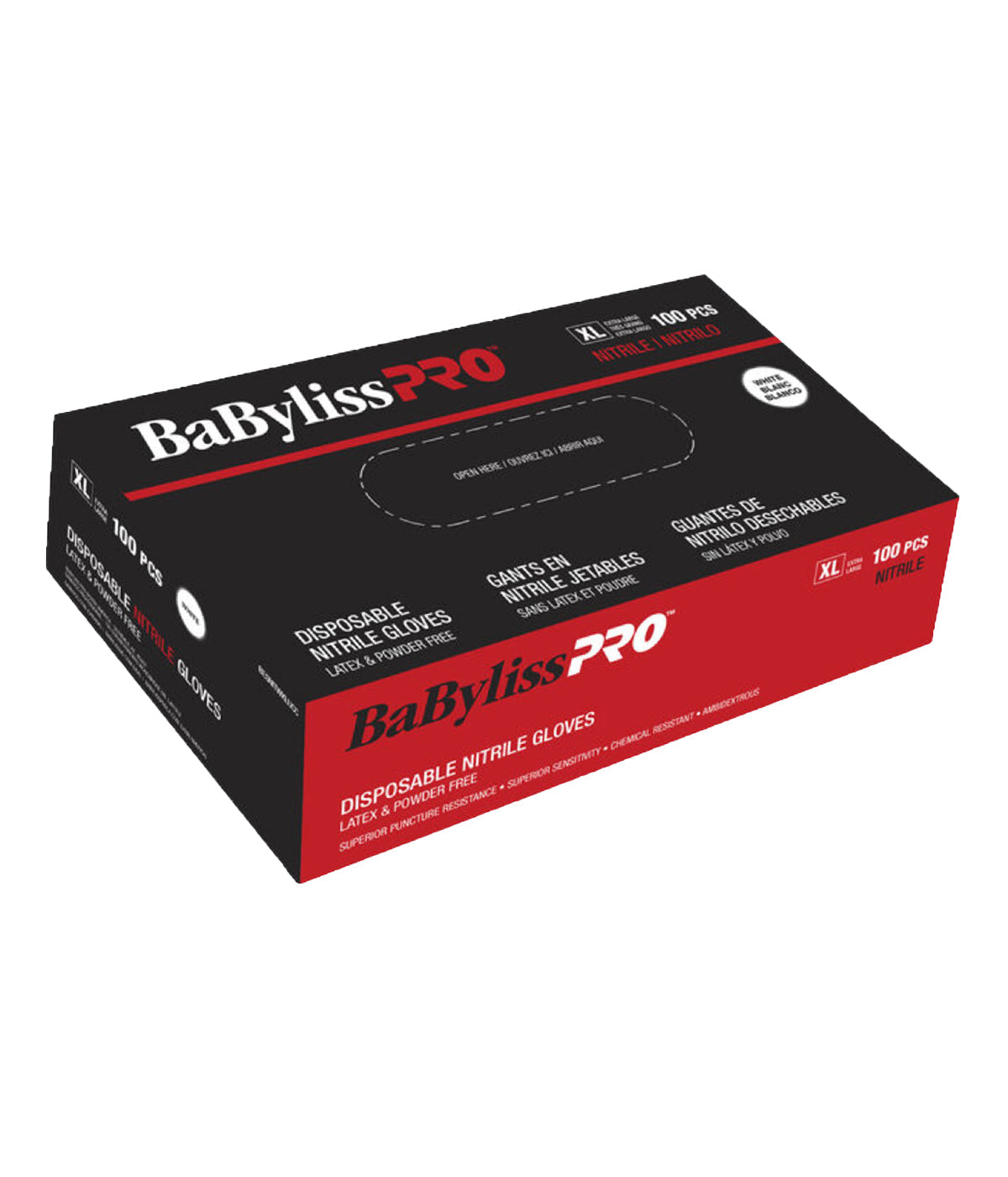 DA BP DISPOSABLE NITRILE GLOVES, XLARGE WHITE