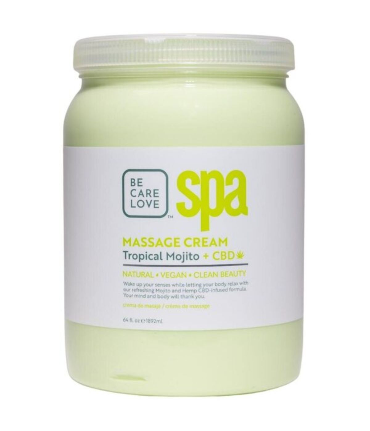 DannyCo BCL Spa Mojito + CBD Massage Cream 64oz